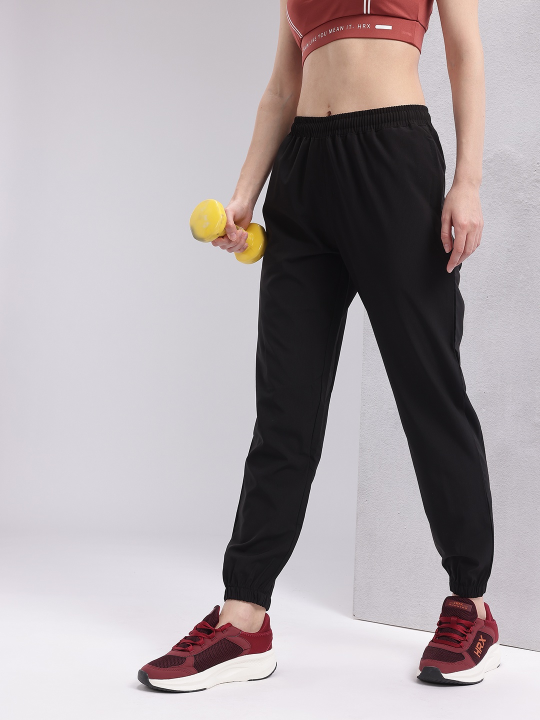 

HRX by Hrithik Roshan Women Rapid Dry Training Joggers, Black