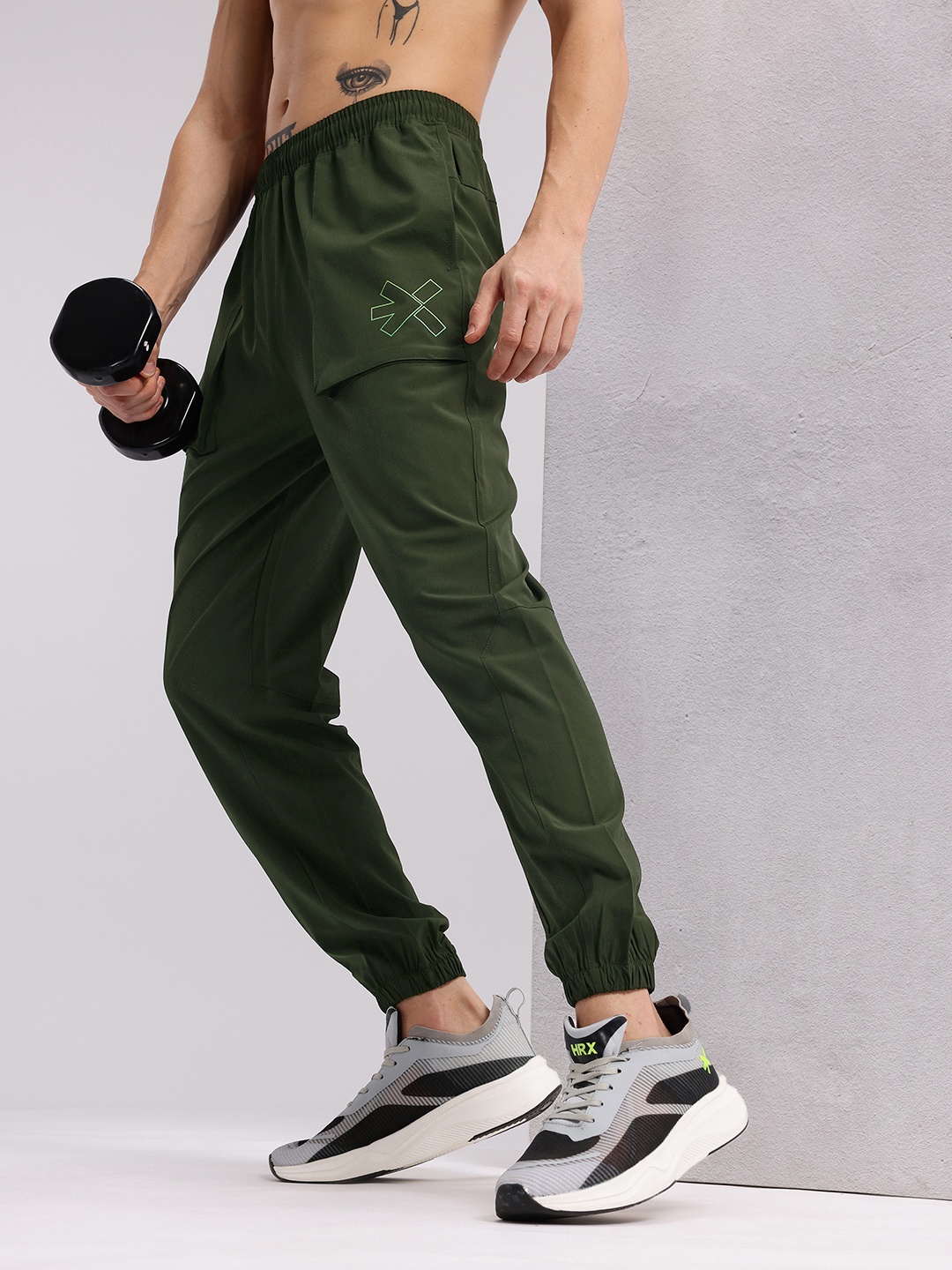 

HRX by Hrithik Roshan Men Training Joggers, Olive