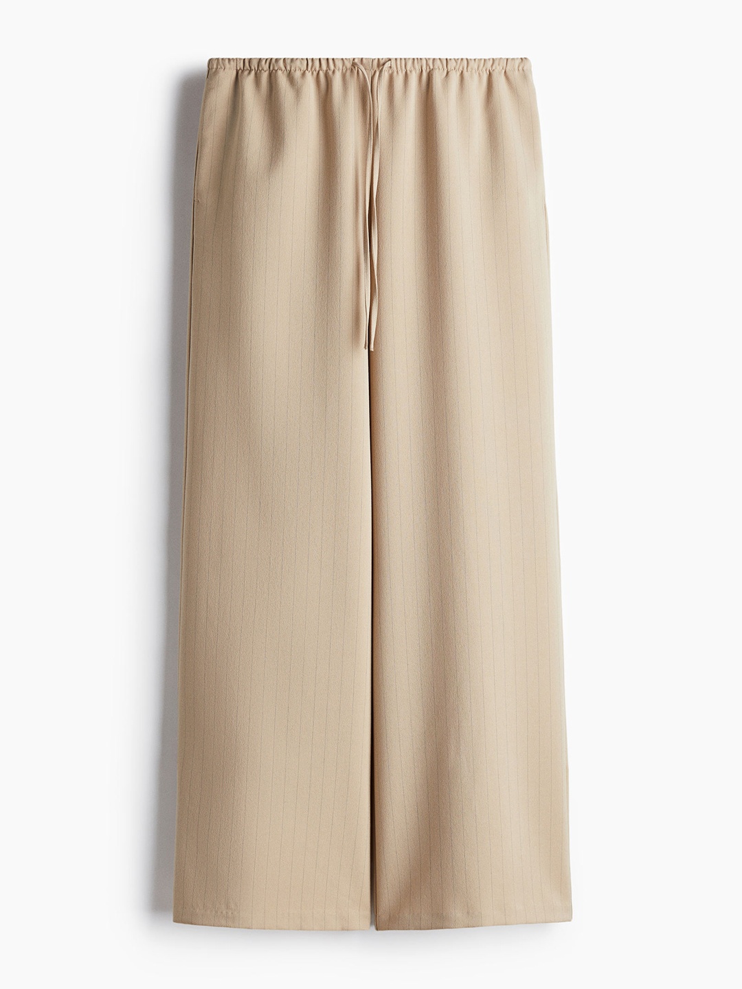 

H&M Women Twill Drawstring Trousers, Beige