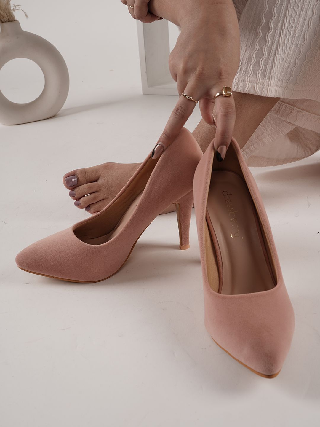 

DressBerry Women Slim Heeled Pumps, Pink