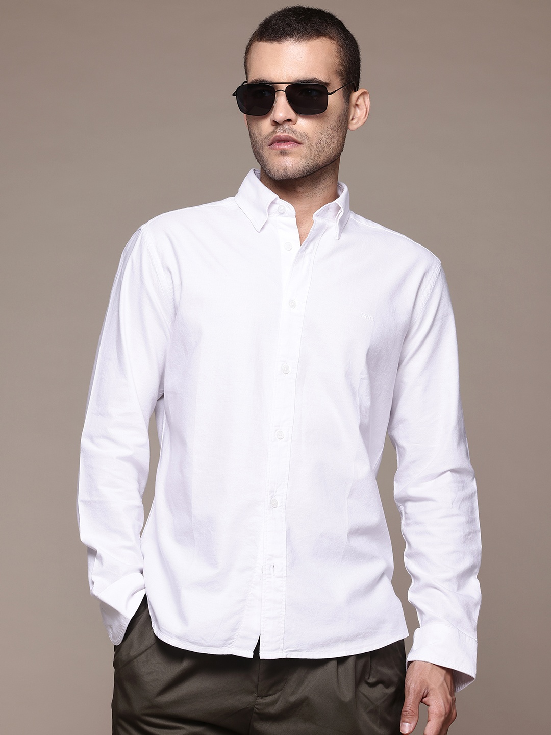 

MANGO MAN Pure Cotton Regular Fit Shirt, White