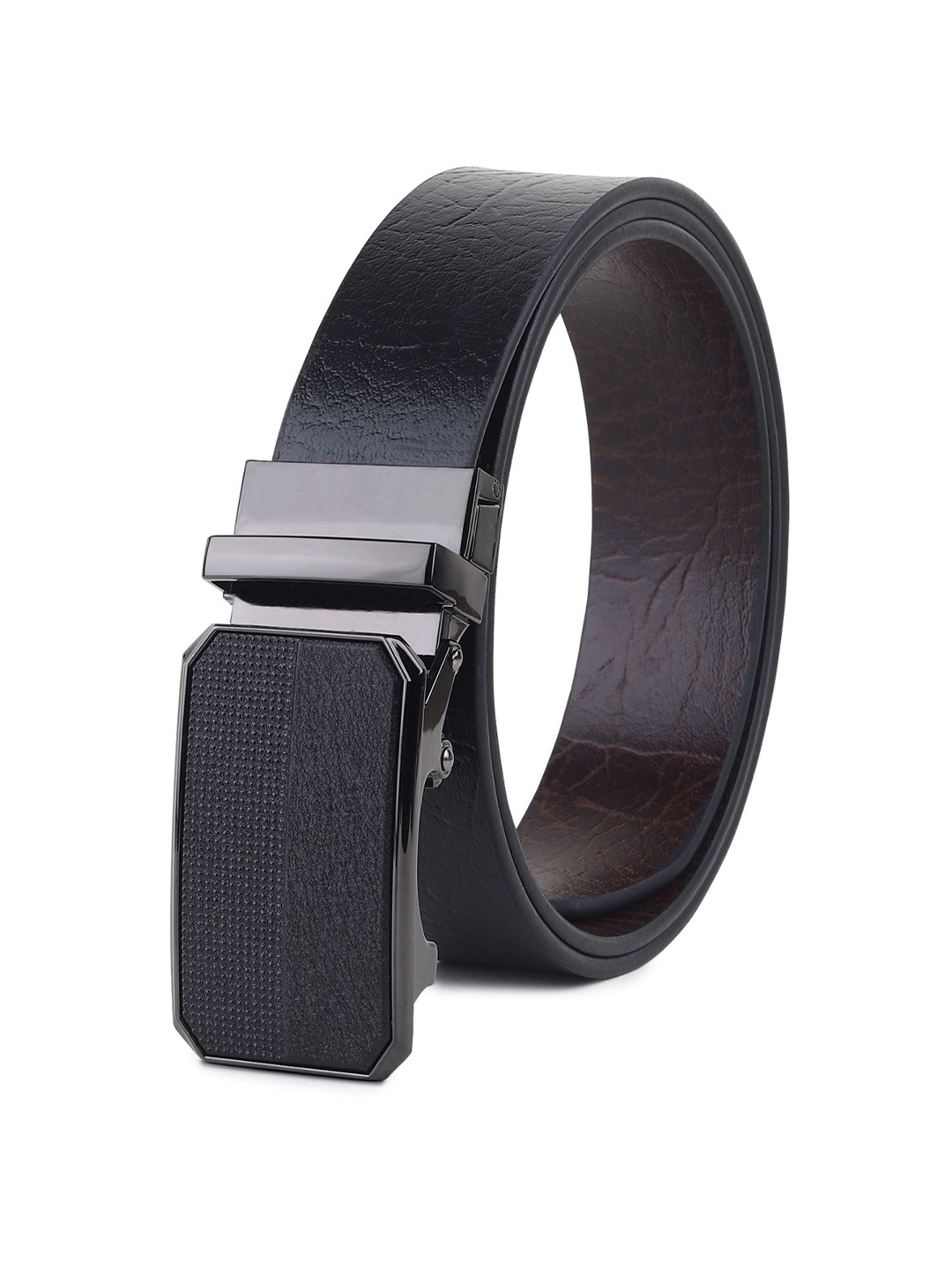 

Hayes London Men Leather Reversible Formal Belt, Black