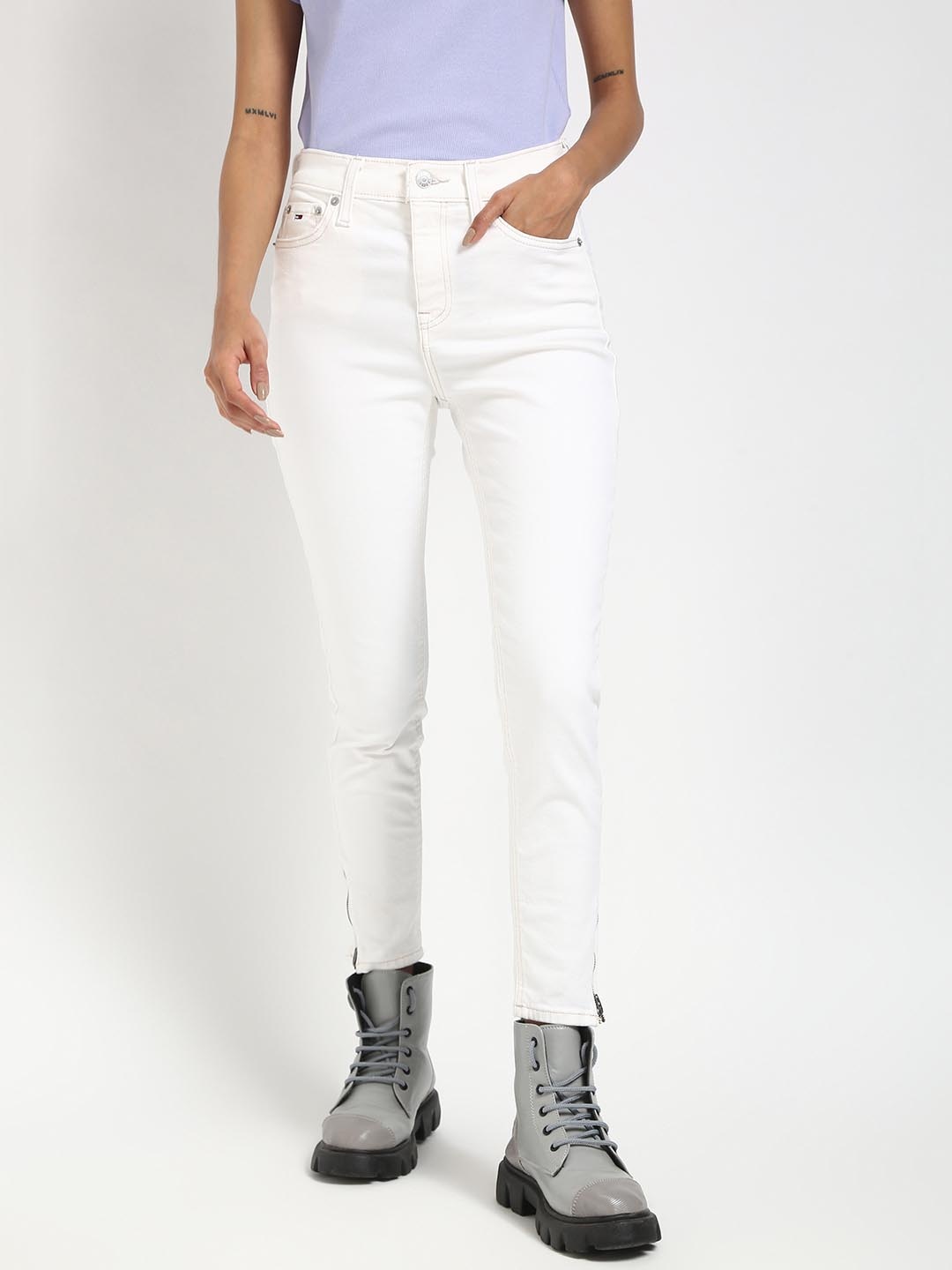 

Tommy Hilfiger Women Skinny Fit Cropped Jeans, White