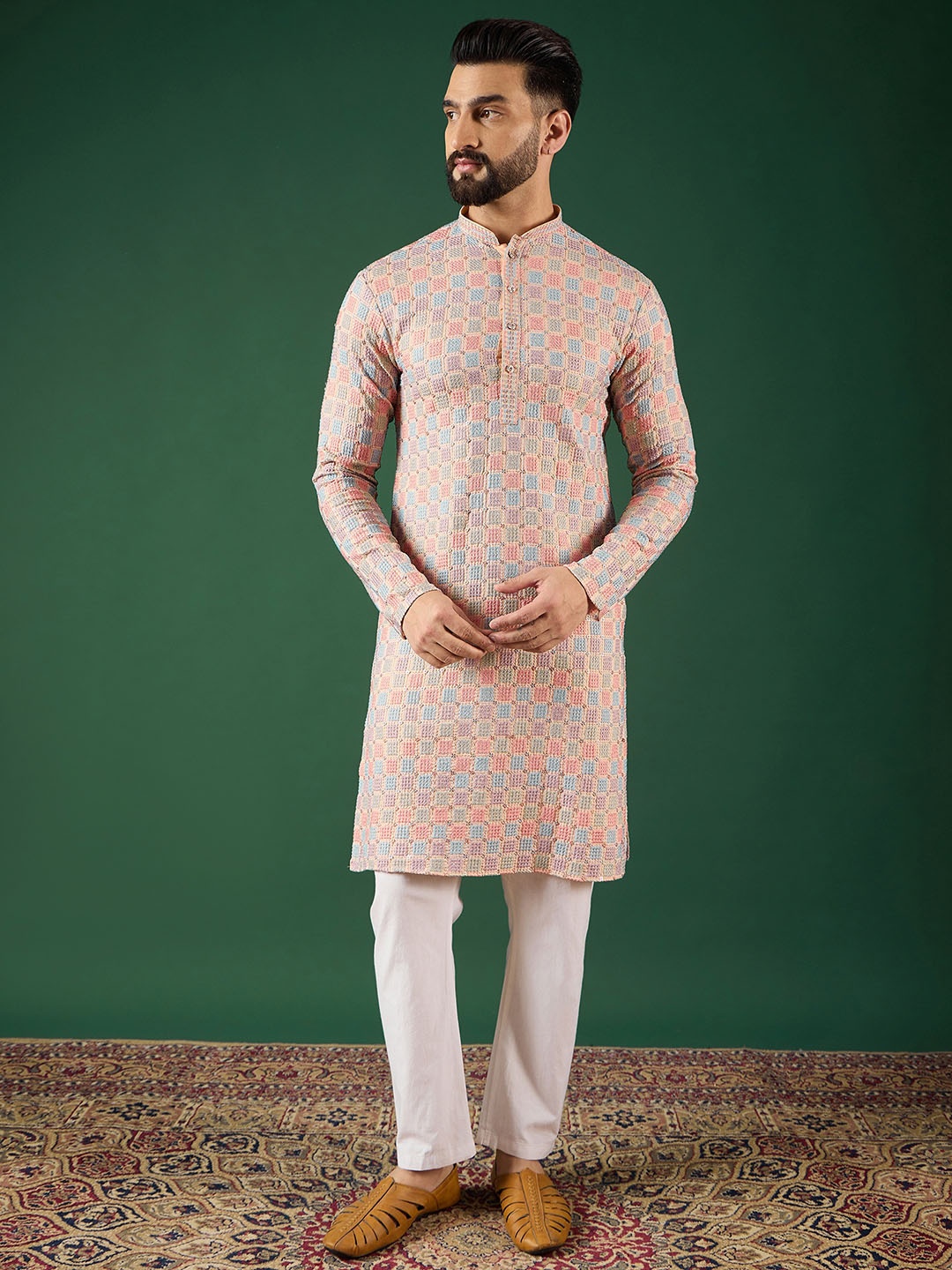 

Anouk Men Thread Work Kurta, Multi