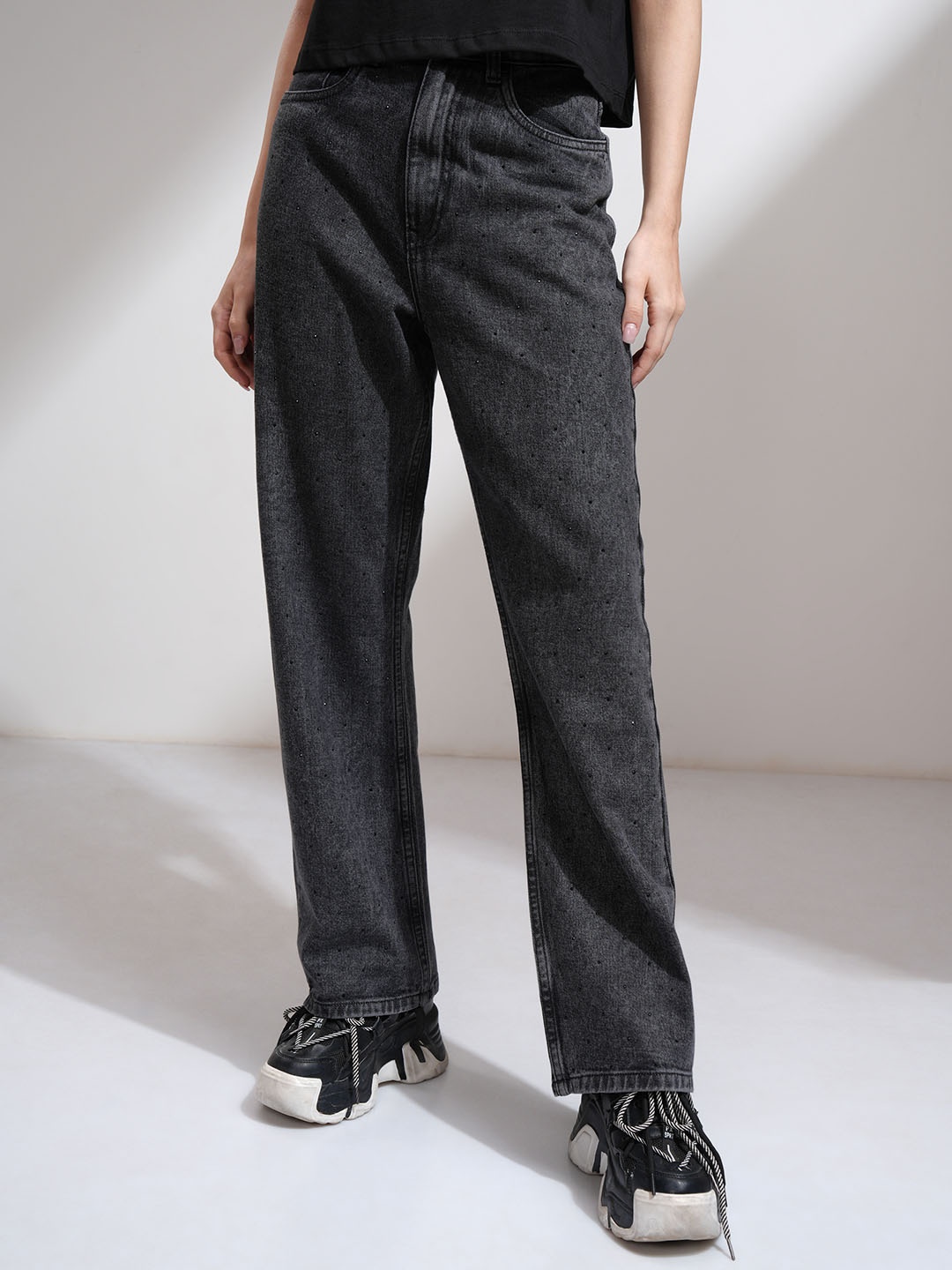 

CHIC BY TOKYO TALKIES Women Stretchable Jeans, Grey