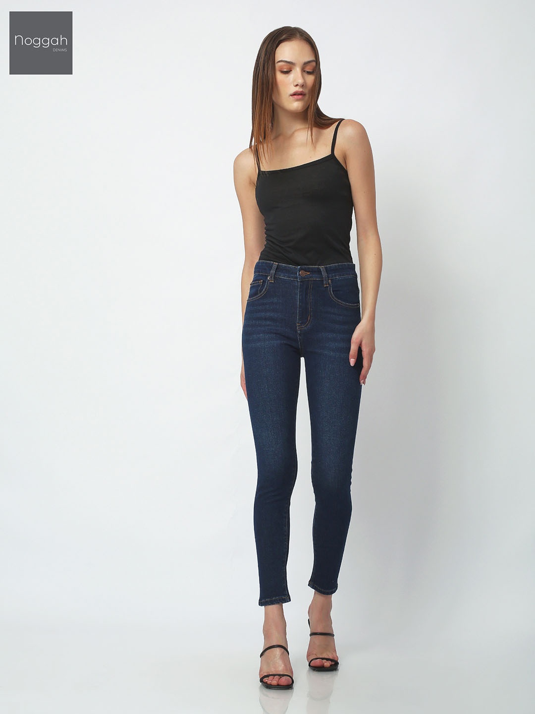 

Noggah Women Mid-Rise Stretchable Jeans, Navy blue