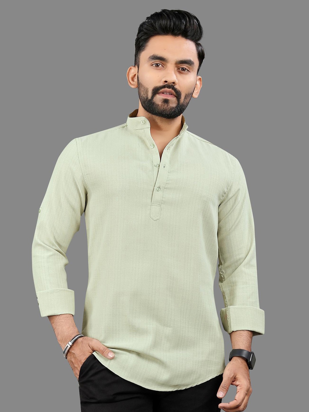 

allan peter Men Kurta, Green