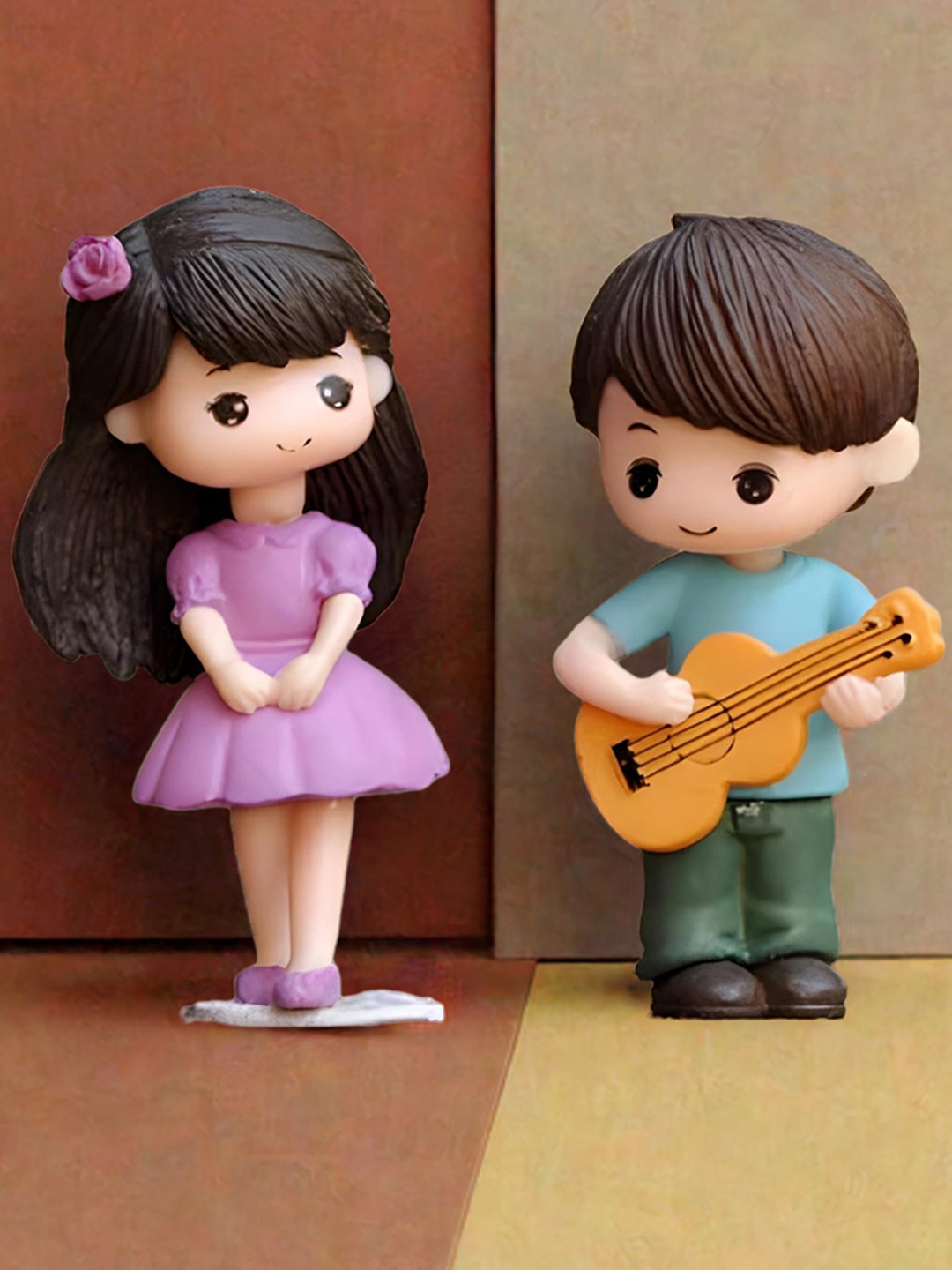 

Special You 3Pcs Blue & Purple Ceramic Guitar Couple Showpieces
