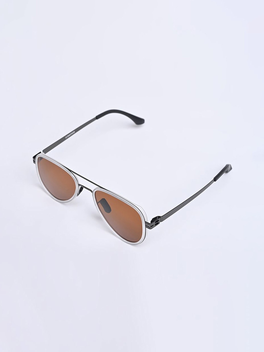 

Snitch Men Aviator Sunglasses with UV Protected Lens SN0071, White