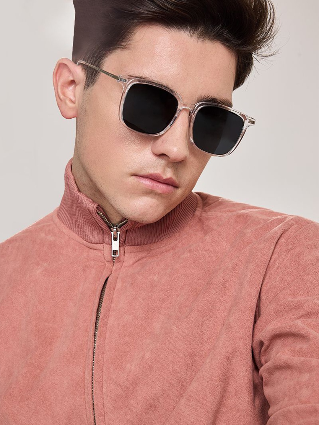 

Snitch Men Rectangle Sunglasses with UV Protected Lens SN0102, Silver