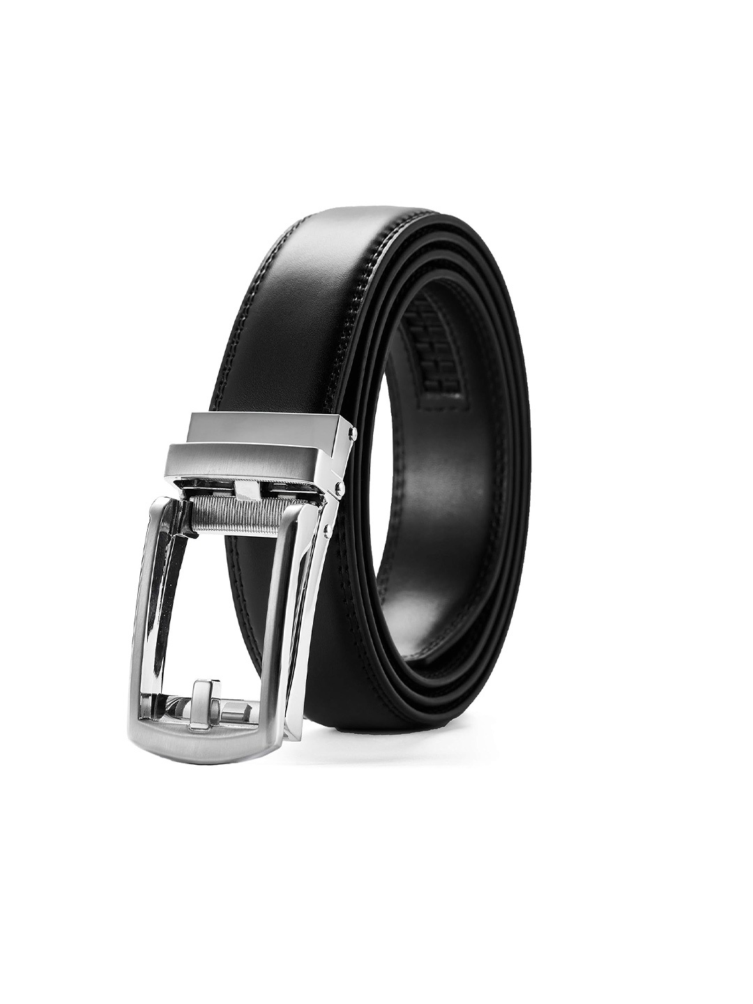 

Contacts Men Nickle Genuine Leather Formal Belt, Black