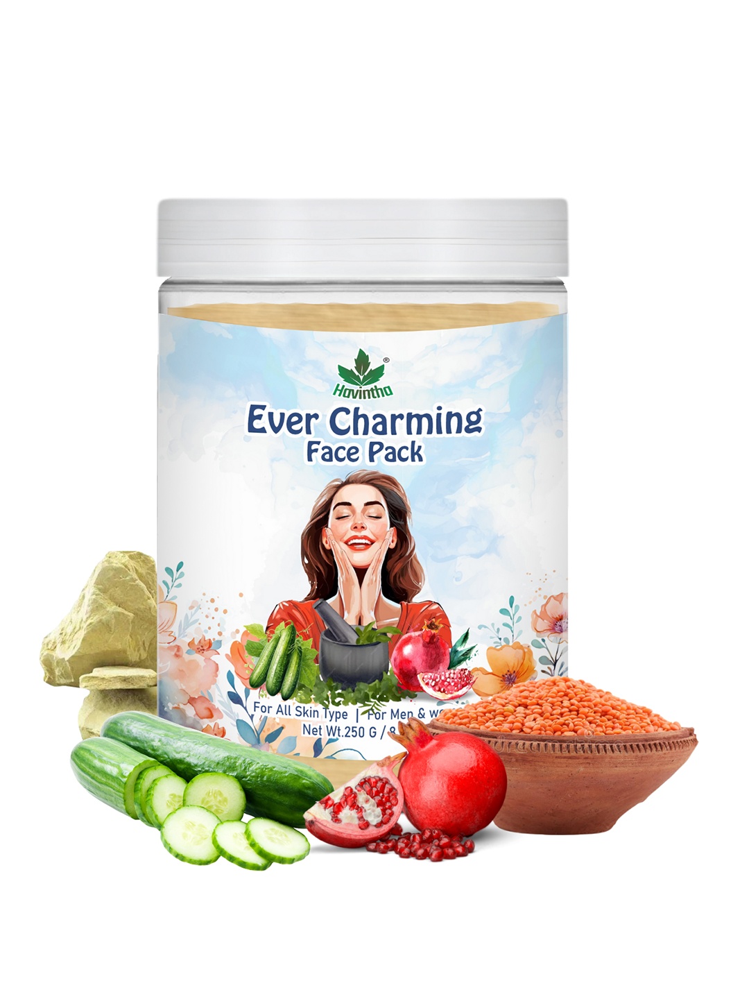 

Havintha Anti-Aging Face Pack For Glowing Skin - 250 g, Na