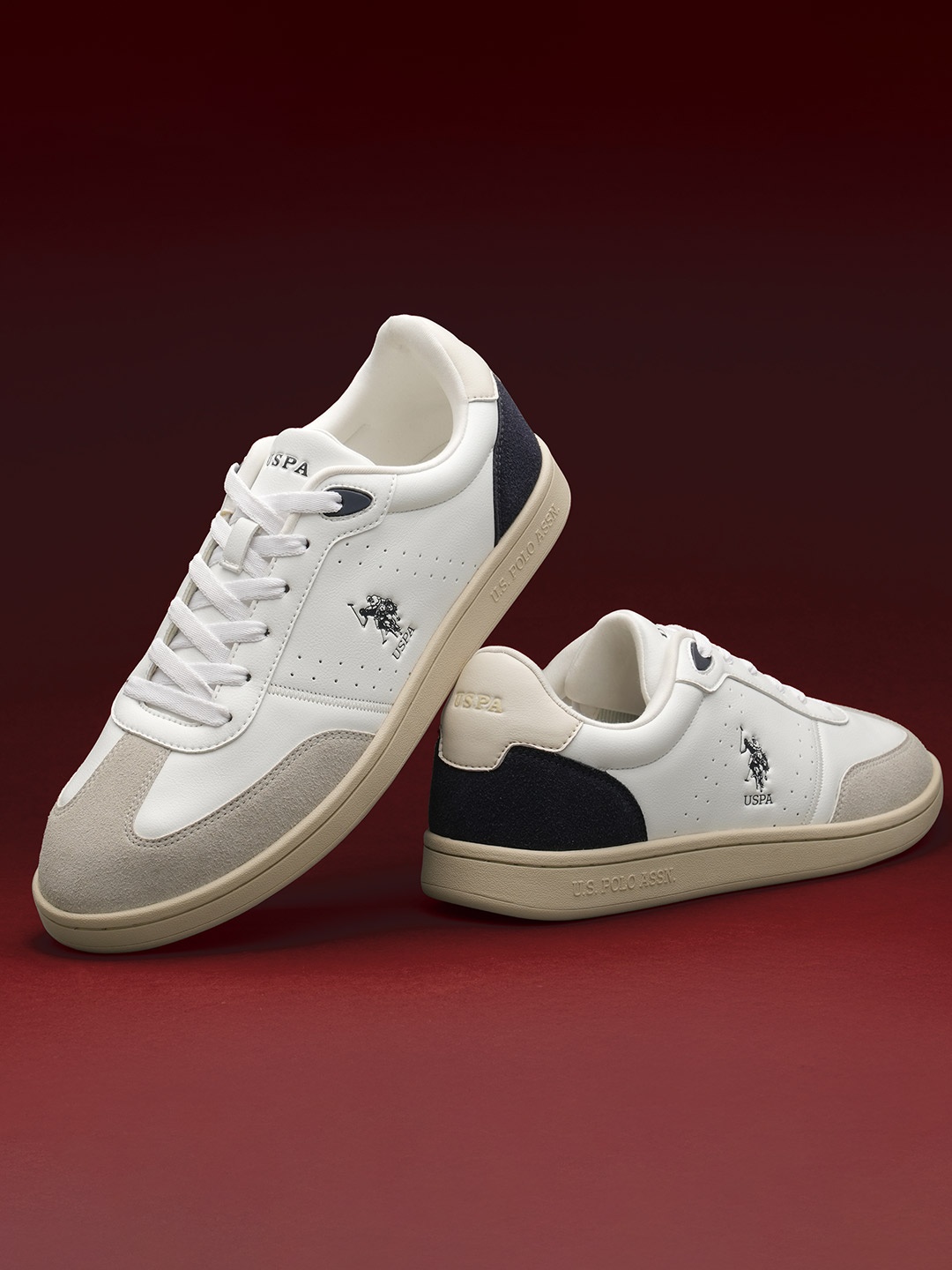 

U.S. Polo Assn. Men Lace-Ups Sneakers, White