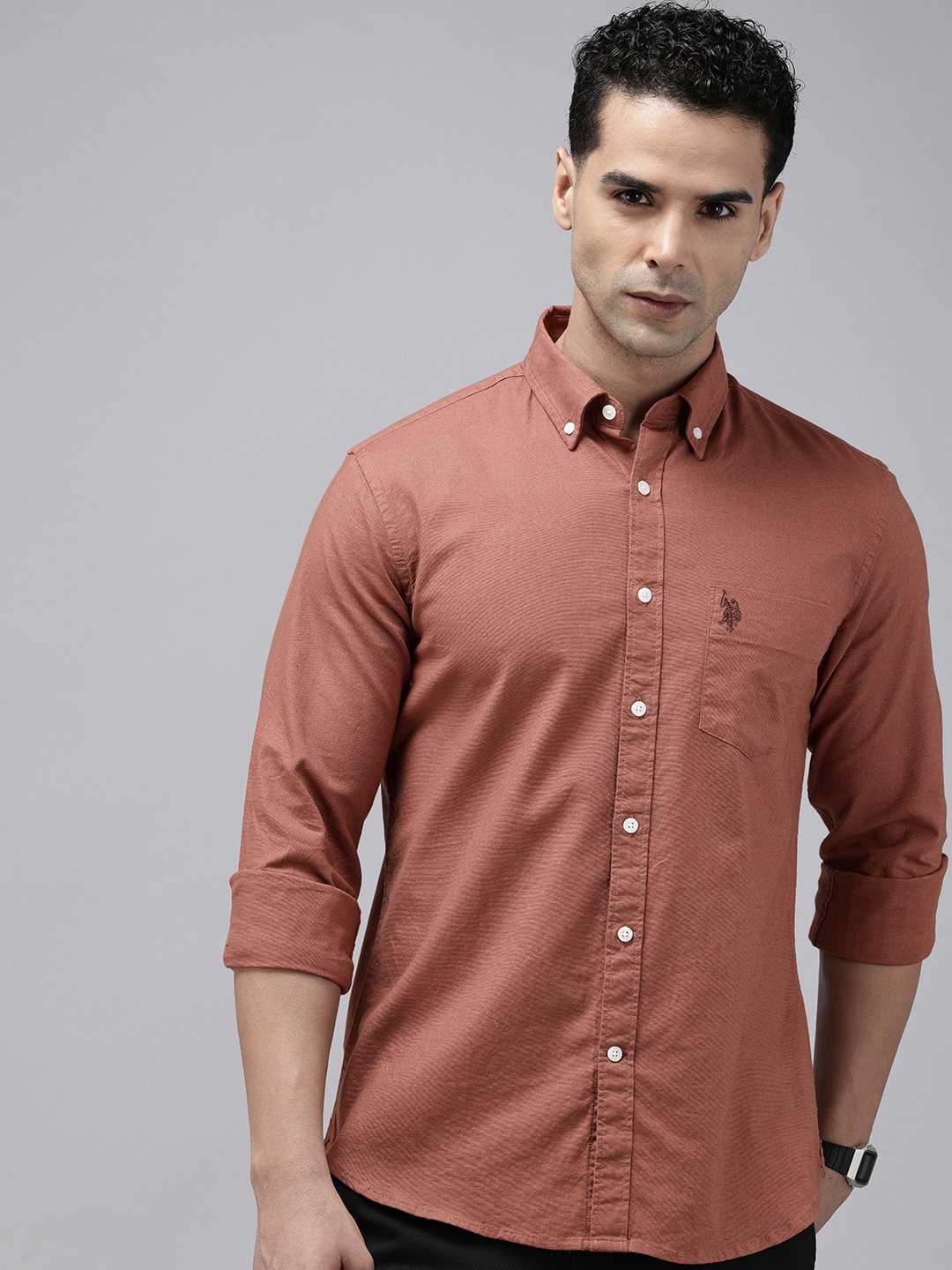 

U.S. Polo Assn. Tailored Fit Button-Down Collar Casual Shirt, Rose