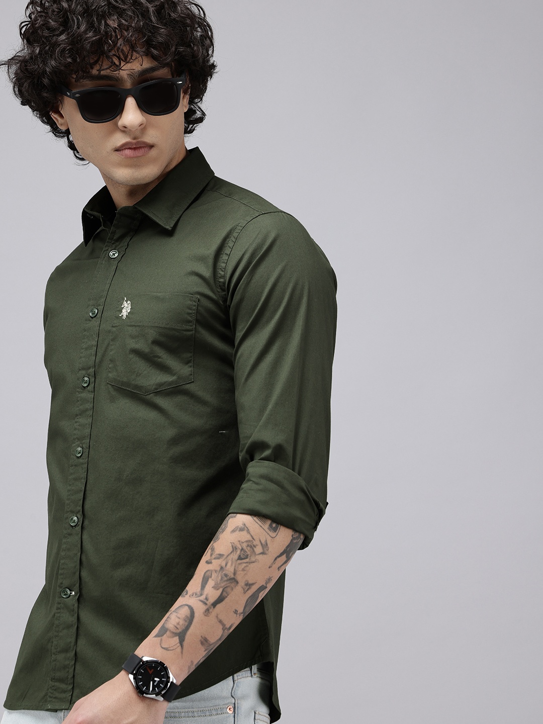 

U.S. Polo Assn. Tailored Fit Casual Shirt, Green