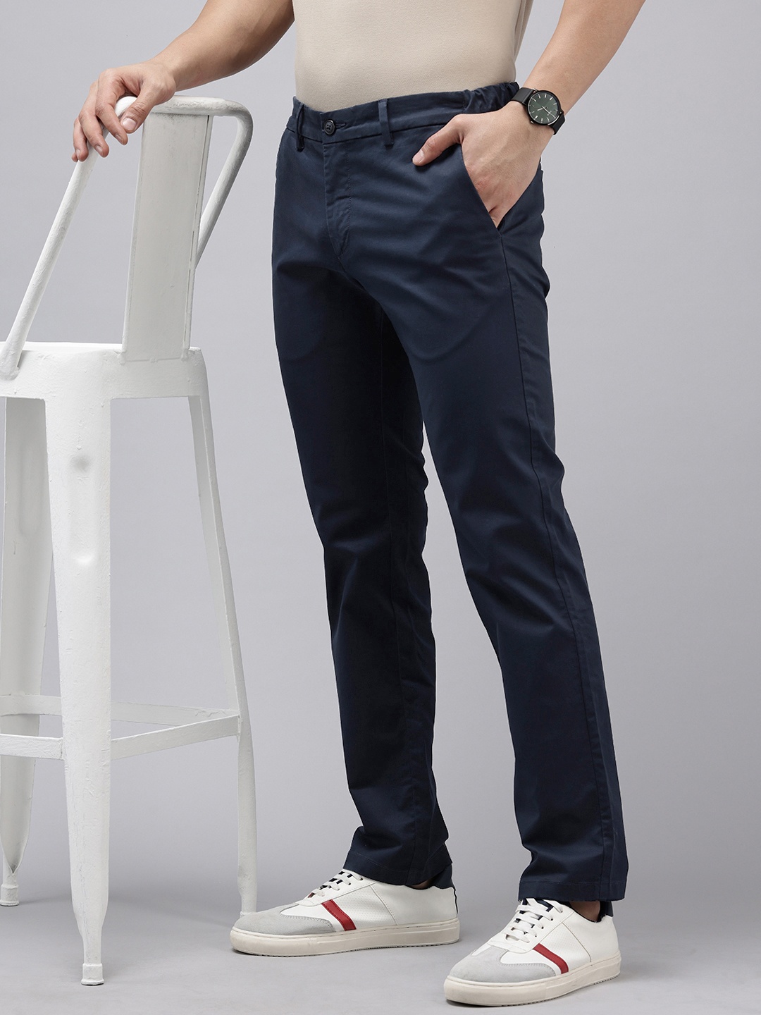 

U.S. Polo Assn. Men Riley Straight Fit Trousers, Navy blue