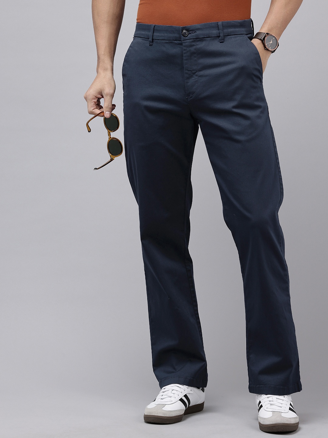 

U.S. Polo Assn. Men Austin Super Slim Fit Trousers, Navy blue