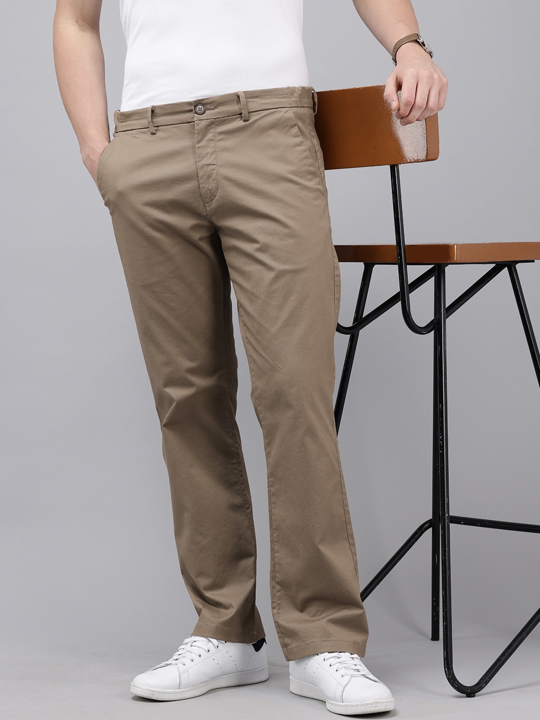 

U.S. Polo Assn. Men Riley Straight Fit Trousers, Brown