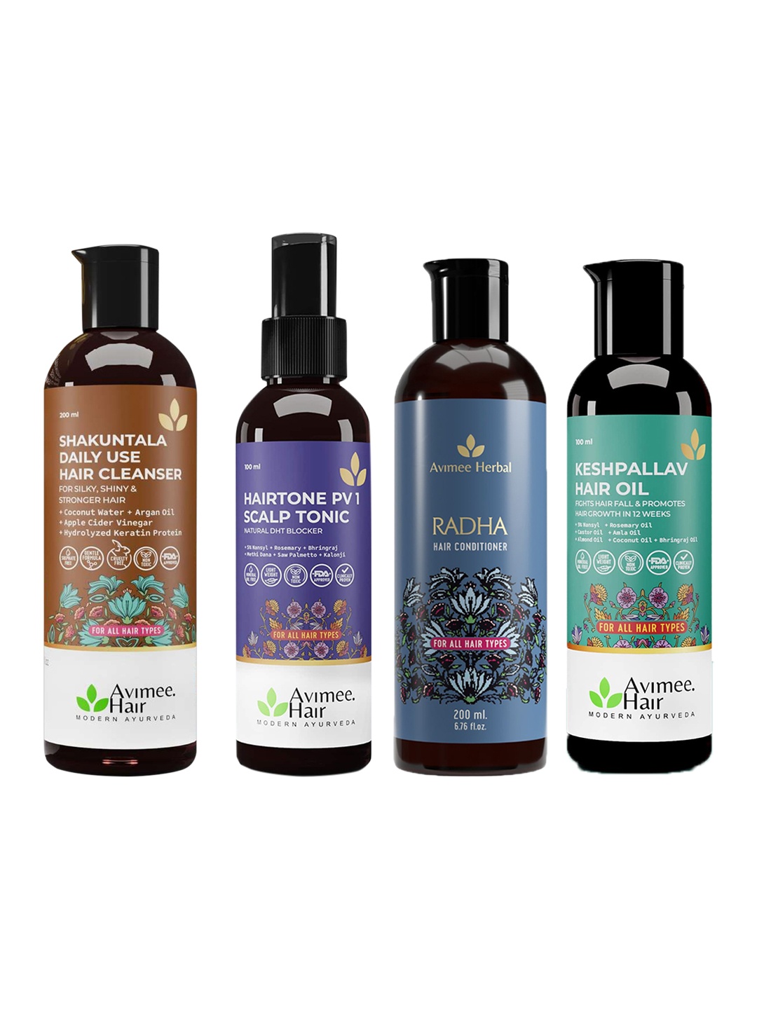 

Avimee Herbal Hair Care Combo, Brown