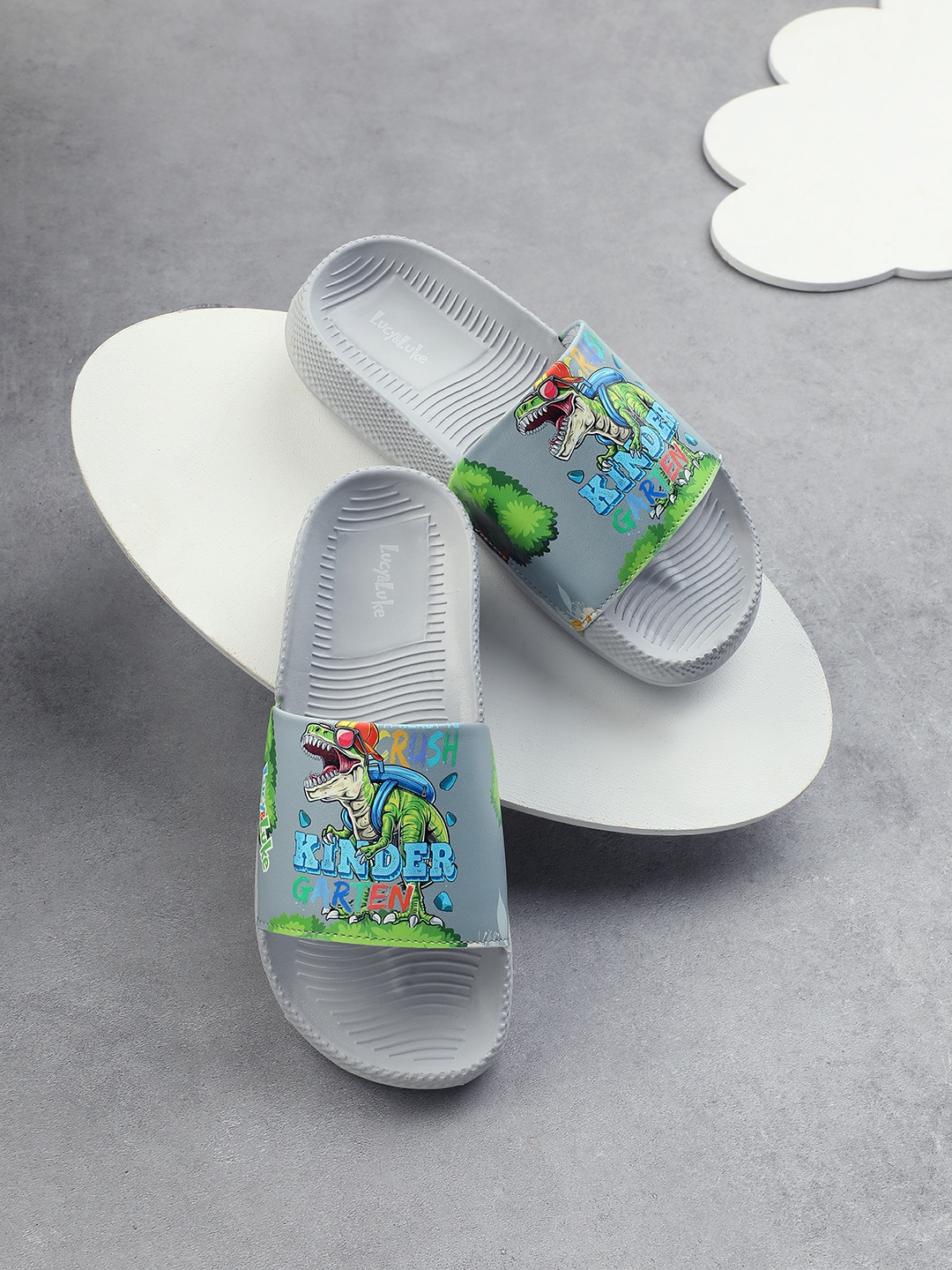 

Liberty Unisex Kids Printed Sliders, Grey