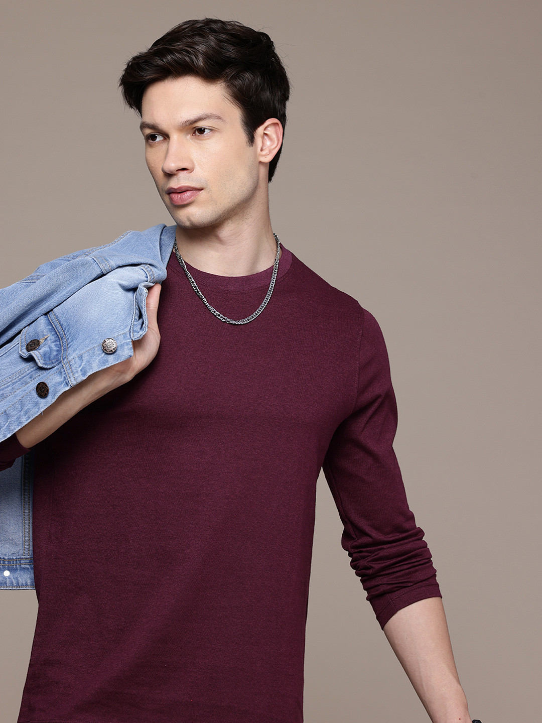 

Moda Rapido Long Sleeves T-shirt, Burgundy