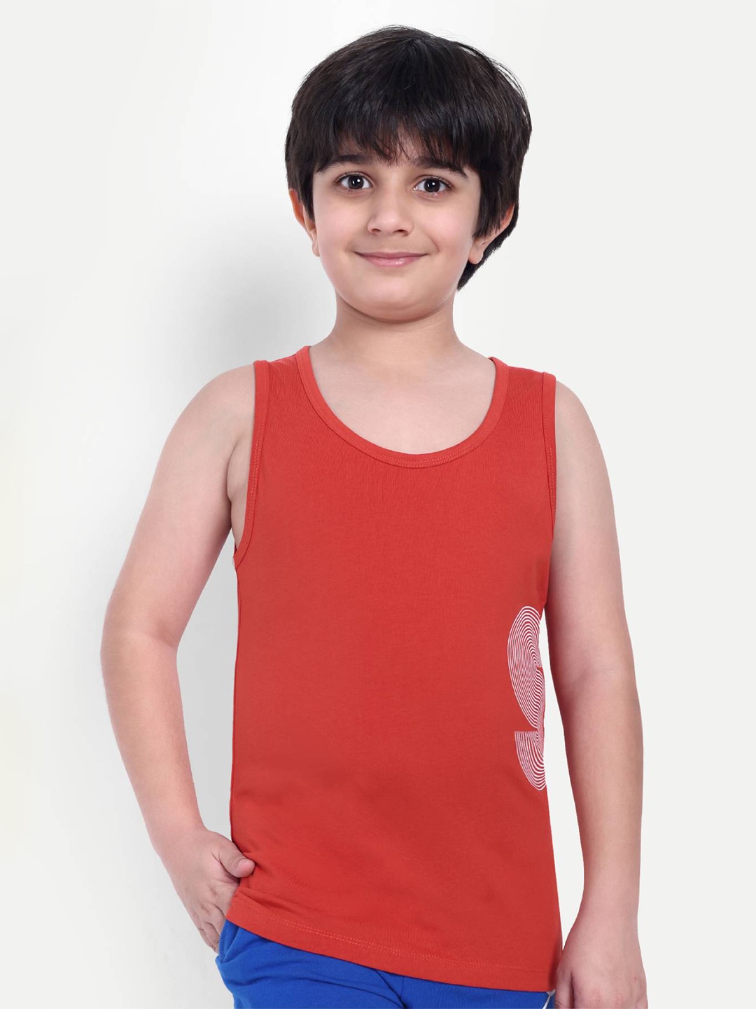

One Sky Boys Pure Cotton Sleeveless Innerwear Vests SB0003 CLASSIC RED
