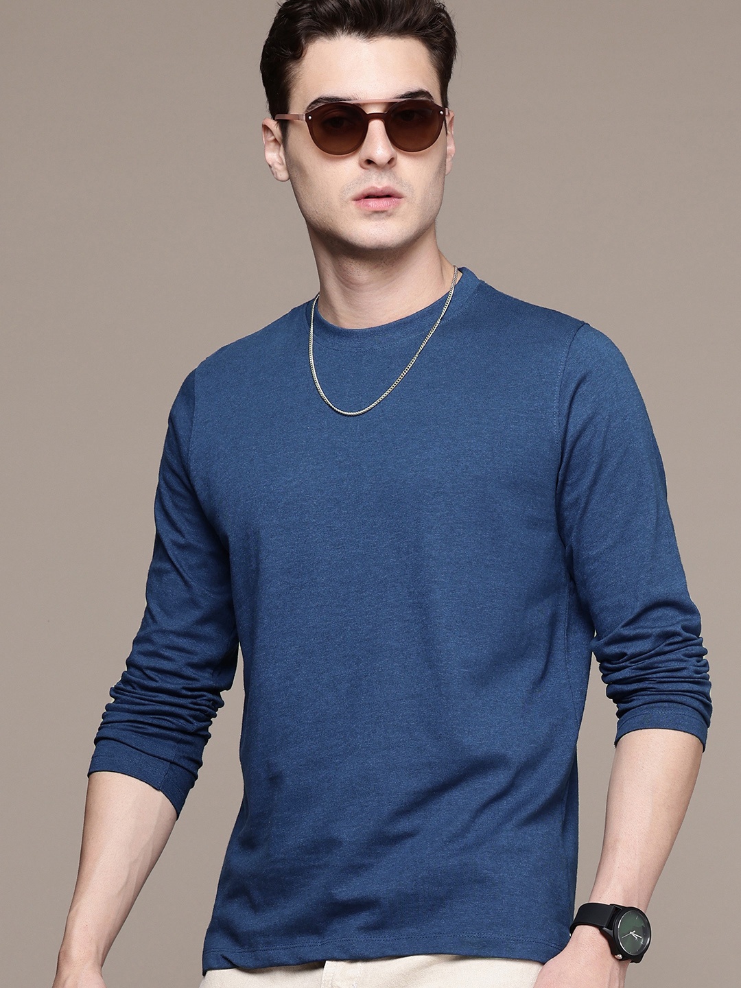 

Moda Rapido Men Solid T-shirt, Blue