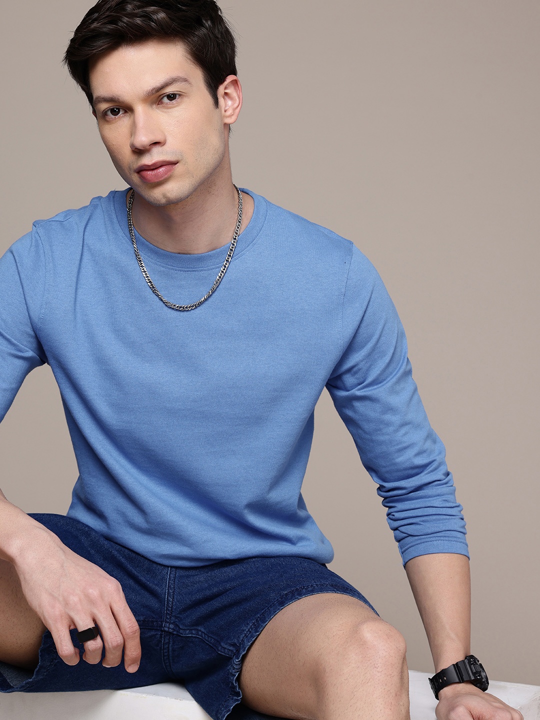 

Moda Rapido Men T-shirt, Turquoise blue
