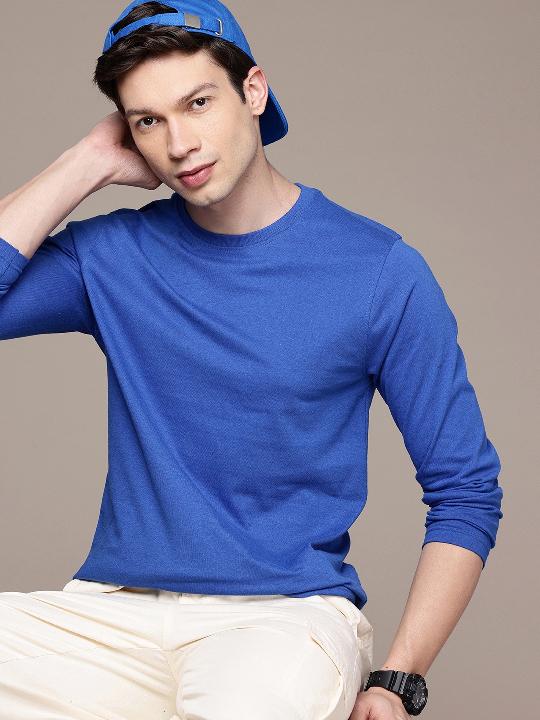 

Moda Rapido Men Solid T-shirt, Blue