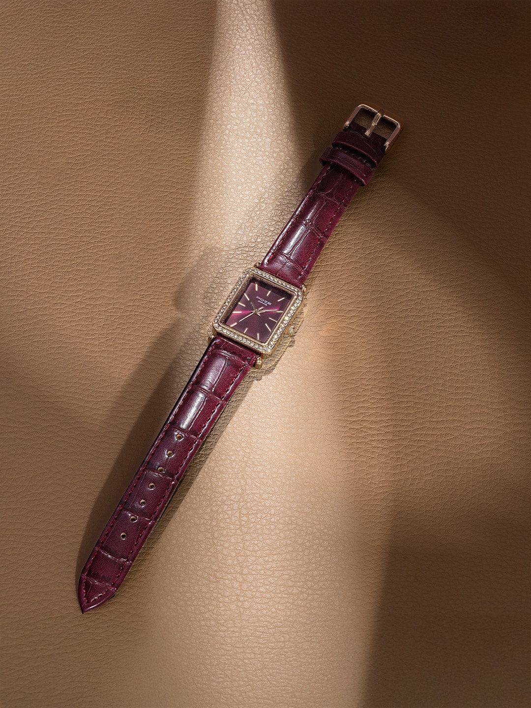 

Sonata Poze Women Analog Quartz Leather Straps Watch SP80098WL02, Purple