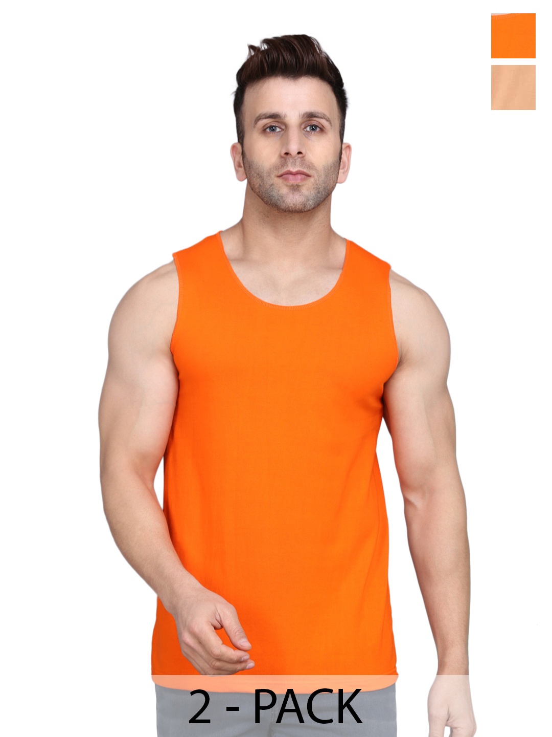 

WOOSTRO Men 2 Slim Fit T-shirt, Orange