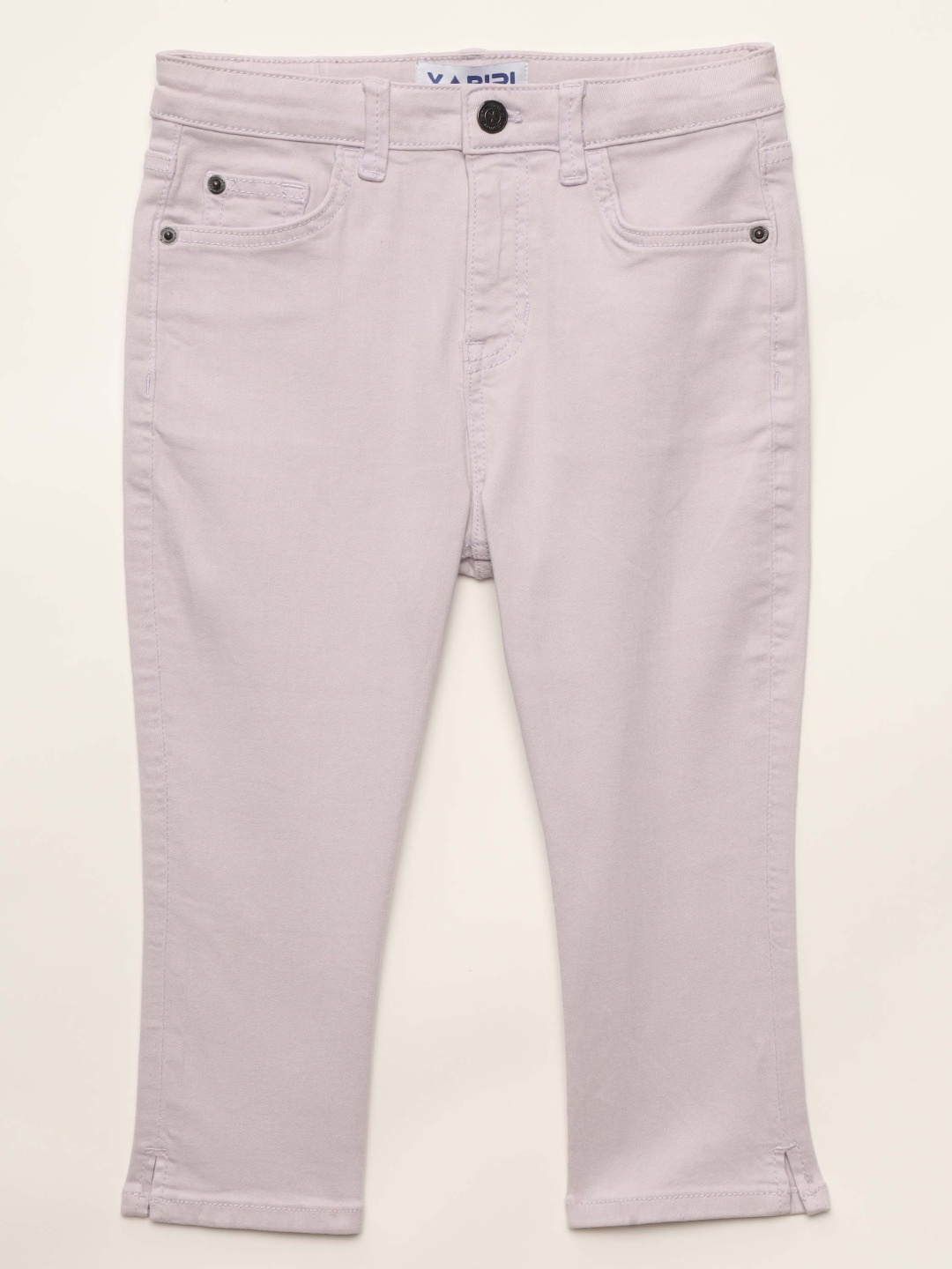 

XABIRI Girls Slim Fit Cotton Capris, Pink