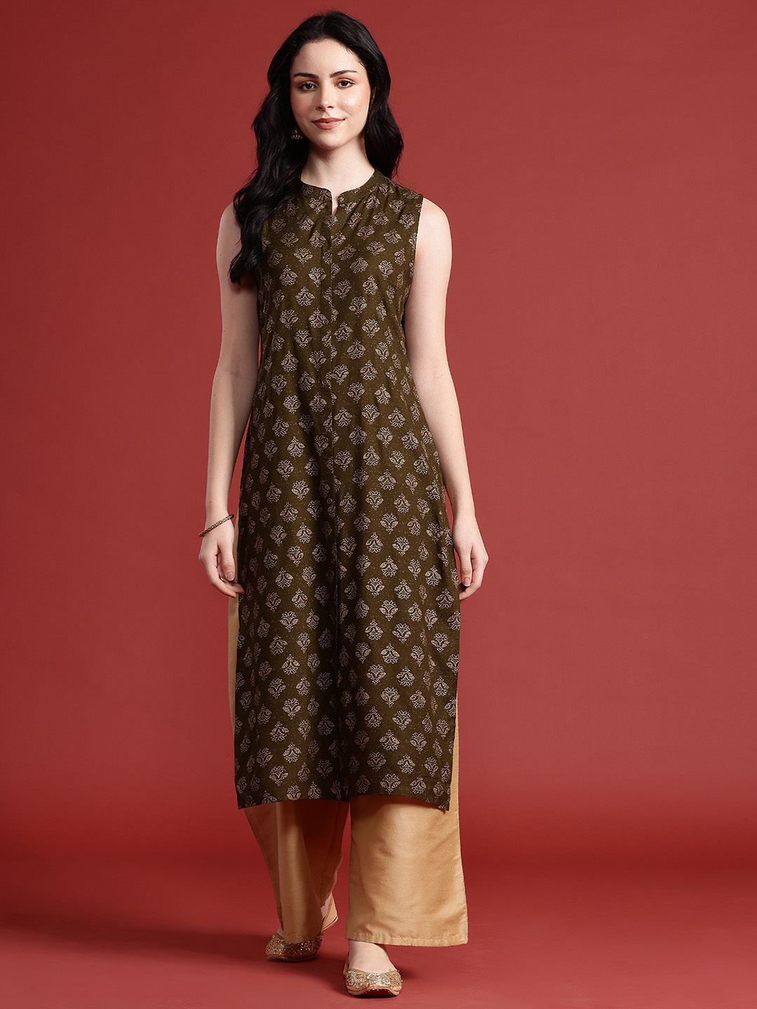 

Anouk Floral Printed Kurta, Green