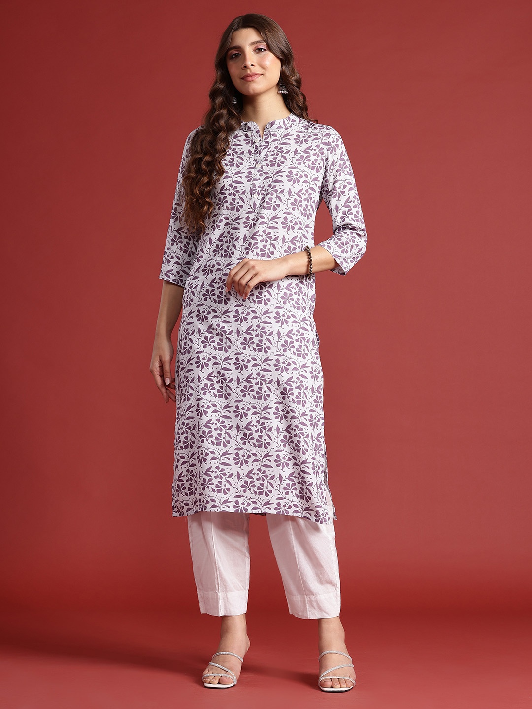 

Anouk Floral Printed Kurta, White