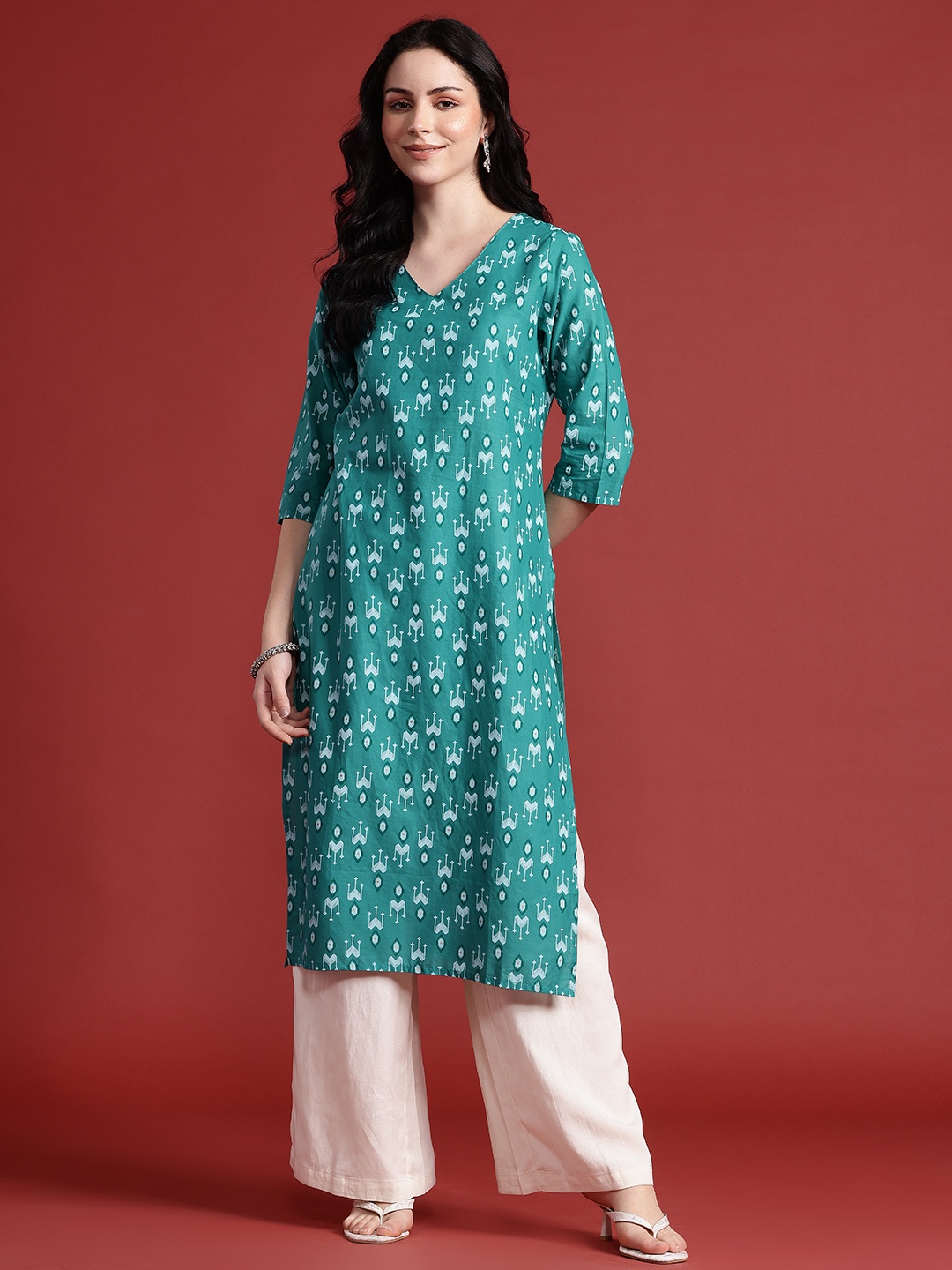 

Anouk Women Ethnic Motifs Printed Kurta, Blue