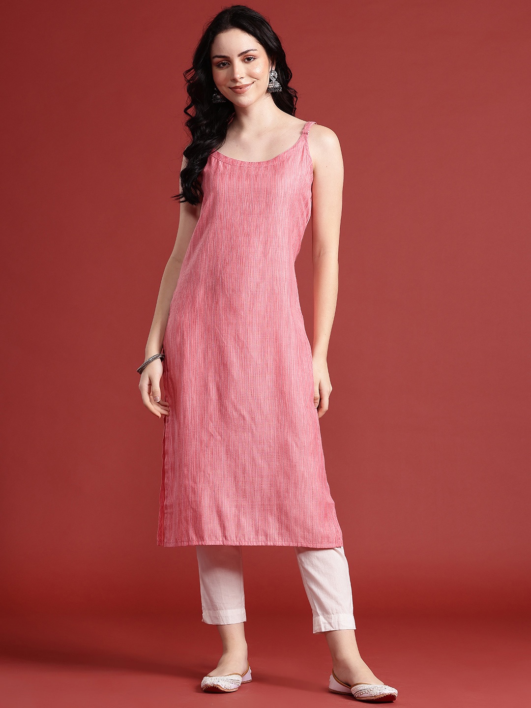 

Anouk Sleeveless Kurta, Pink