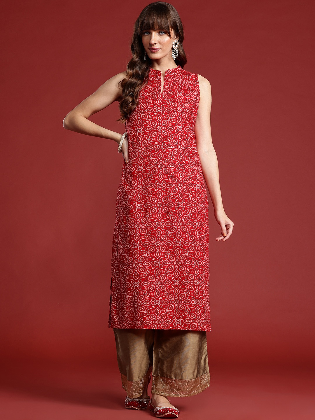 

Anouk Indie Florals Kurta, Red