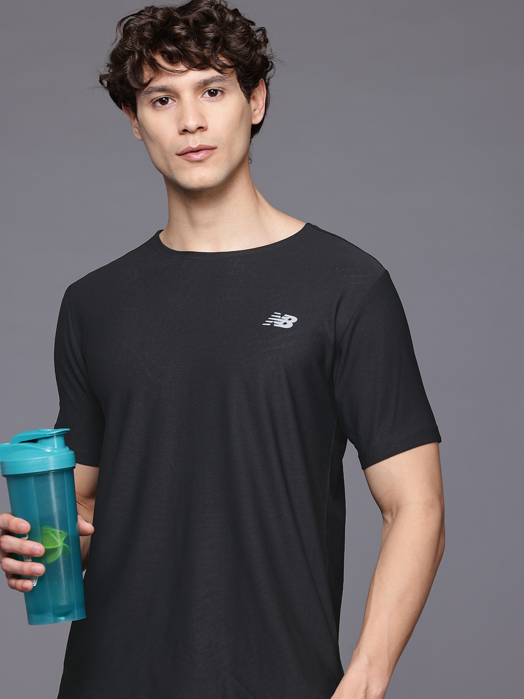 

New Balance Athletics Jacquard Slim Fit T-shirt, Black