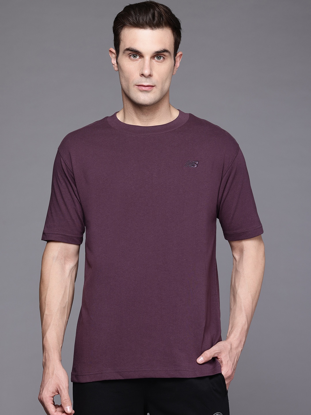 

New Balance Men Pure Cotton Athleisure T-shirt, Purple