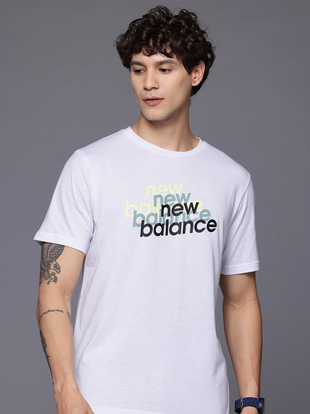 

New Balance Sport Essentials Heathertech Graphic T-Shirt, White