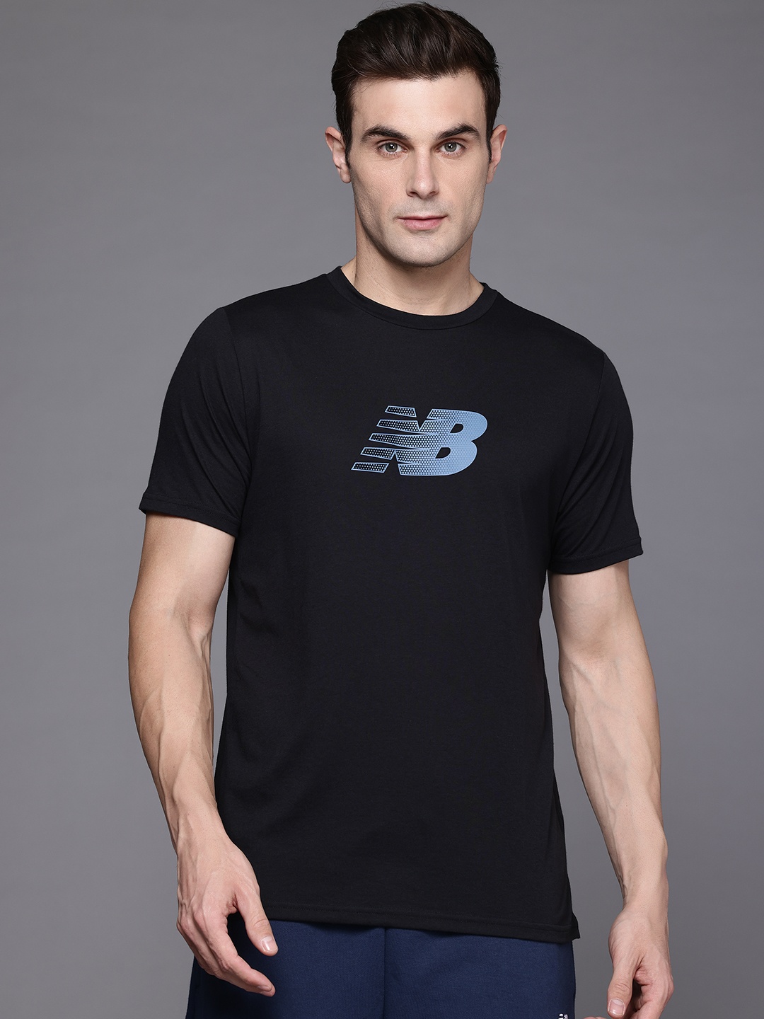 

New Balance Men Lightweight Jersey Graphic Printed T-shirt, Black