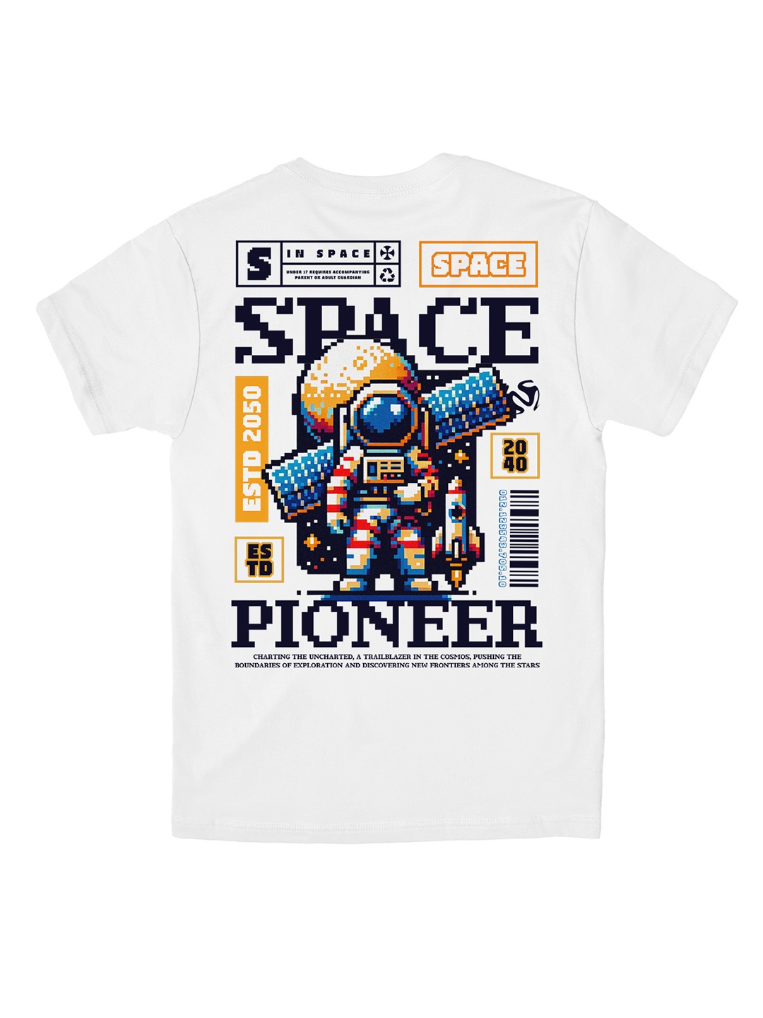 

THREADCURRY Boys Graphic Printed Round Neck Cotton T-shirt, White