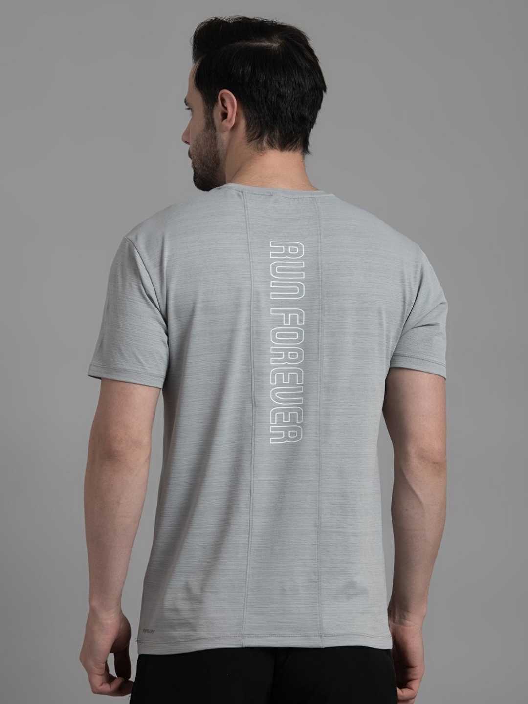 

HRX by Hrithik Roshan Men Solid Round Neck T-shirt, Grey