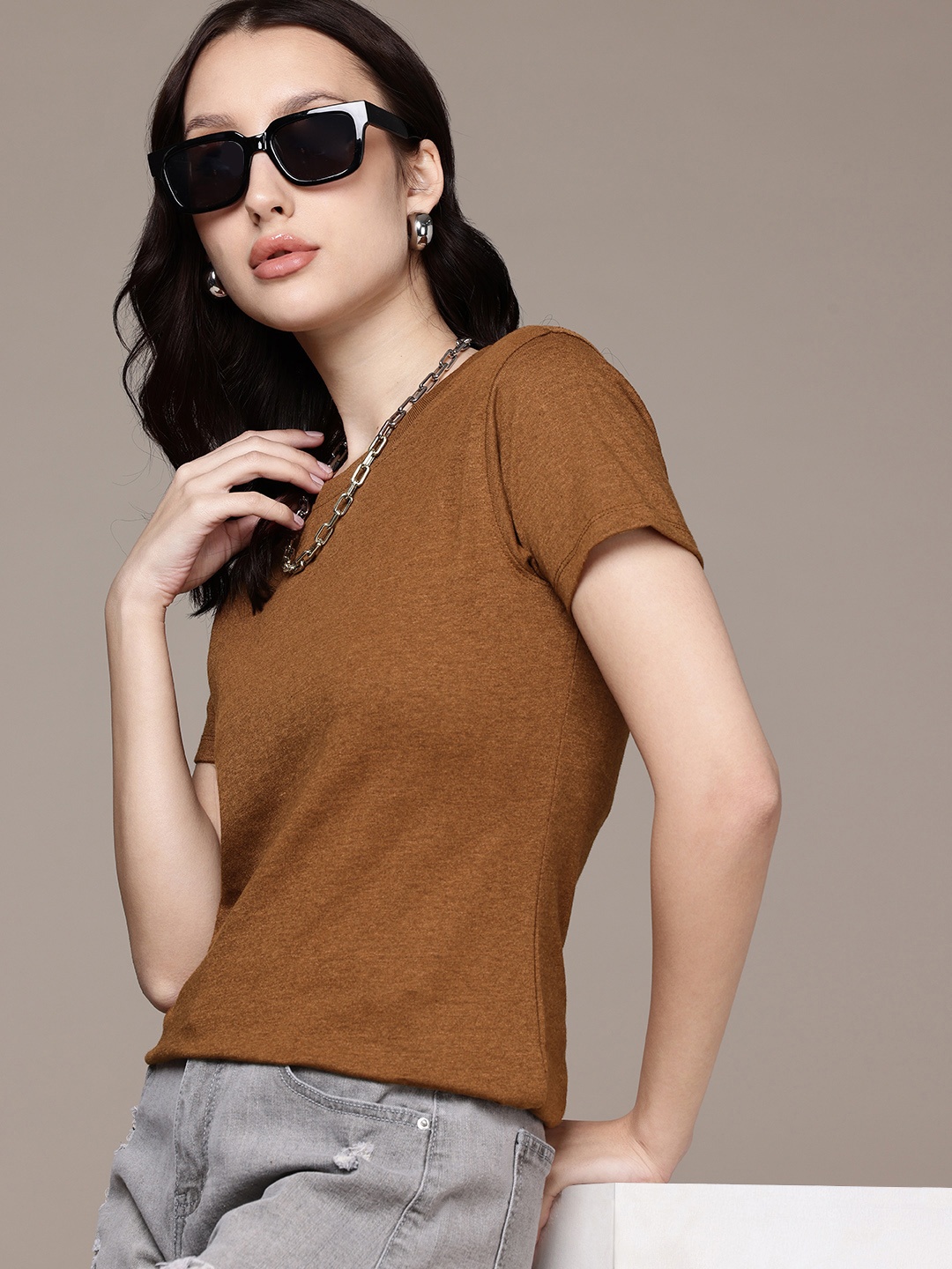 

Moda Rapido Women T-shirt, Mustard