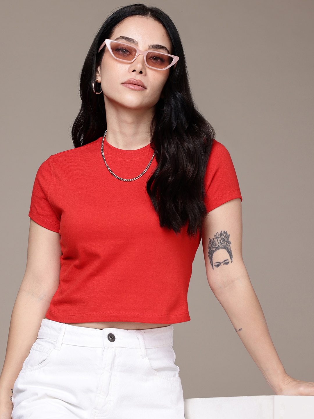 

Moda Rapido Crop T-shirt, Red