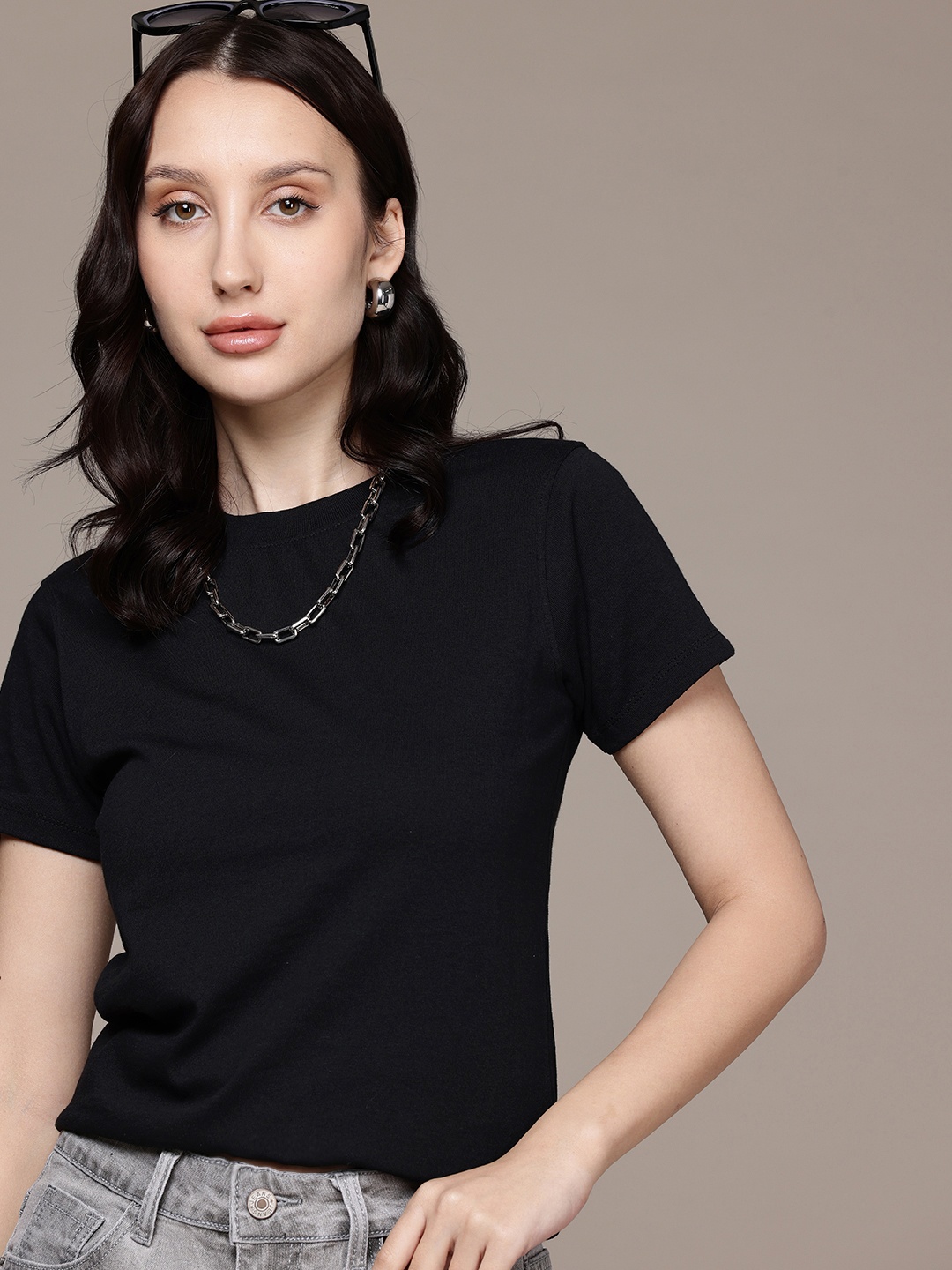 

Moda Rapido Women T-shirt, Black
