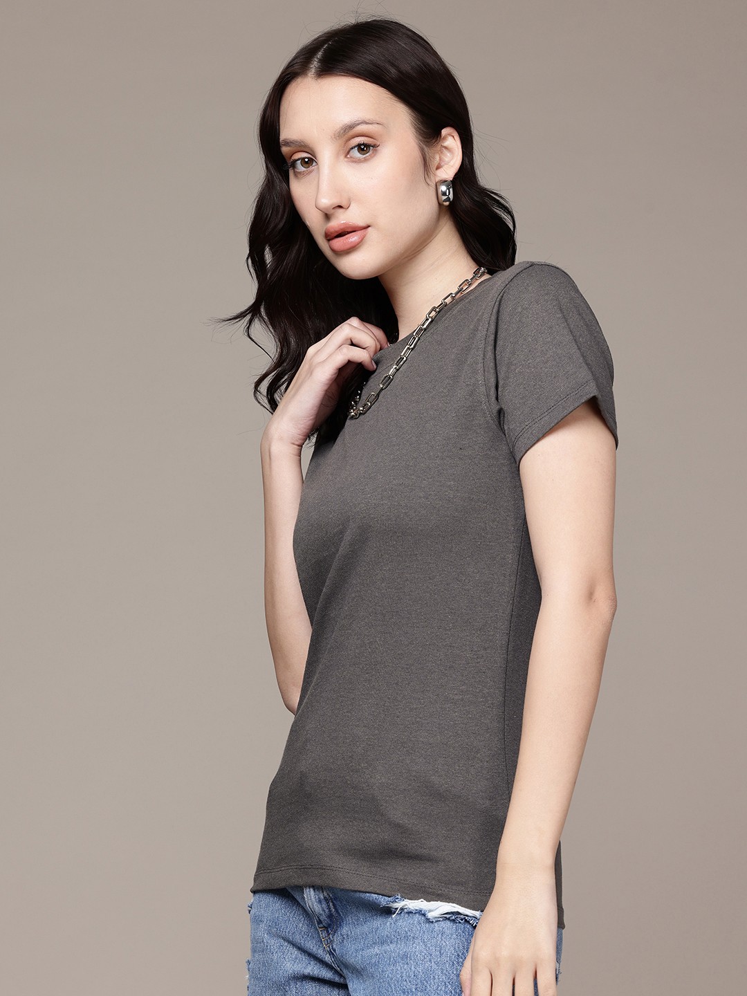 

Moda Rapido Women T-shirt, Grey