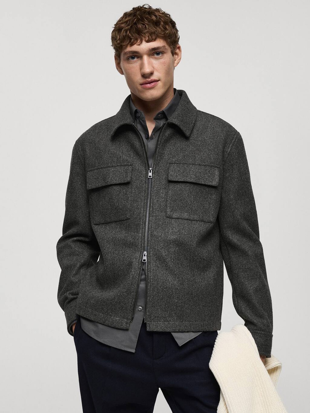 

MANGO MAN Tailored Jacket, Charcoal