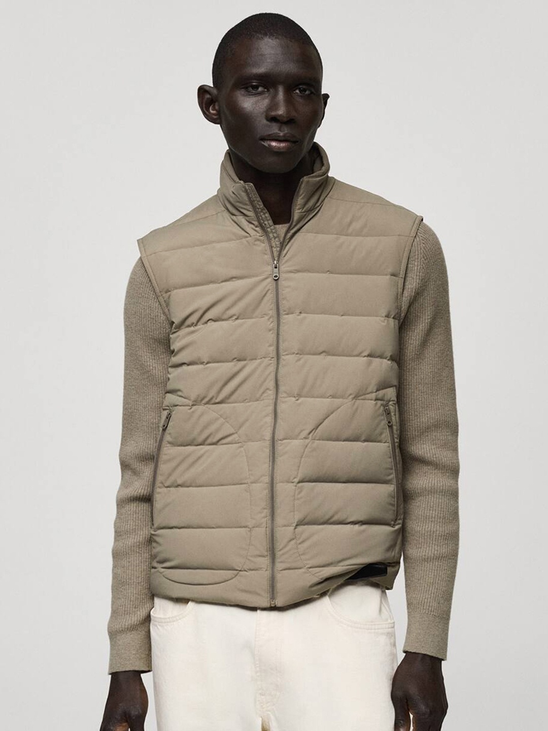 

MANGO MAN Outdoor Puffer Jacket, Beige