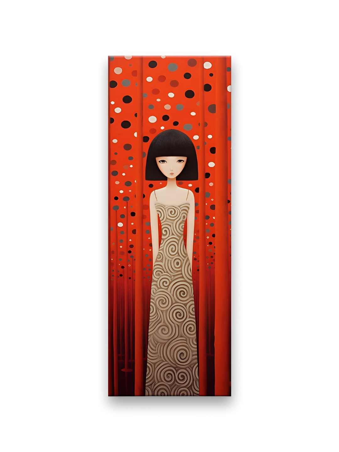 

OLIVE TREE Red & Beige Abstract Printed Wood Wall Arts